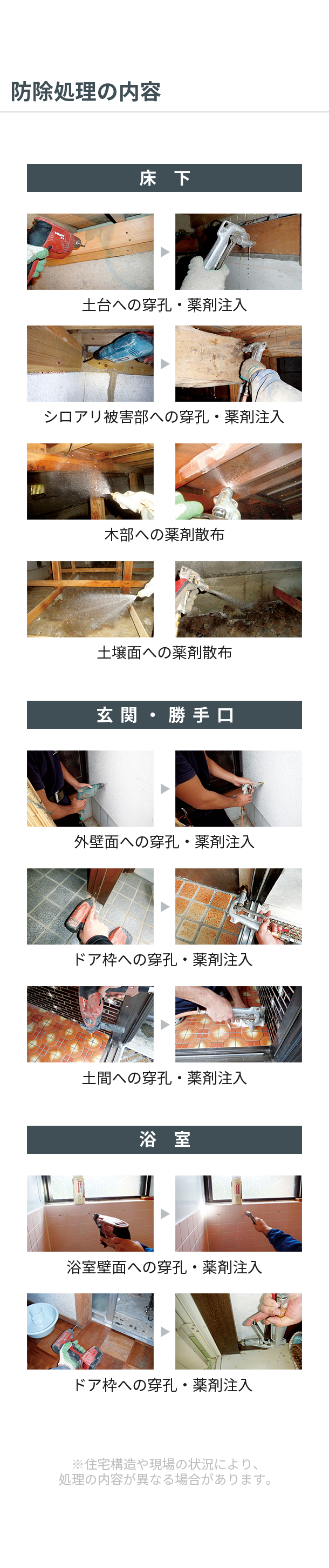 防除処理の内容
